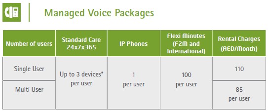 Etisalat Managed Voice Packages